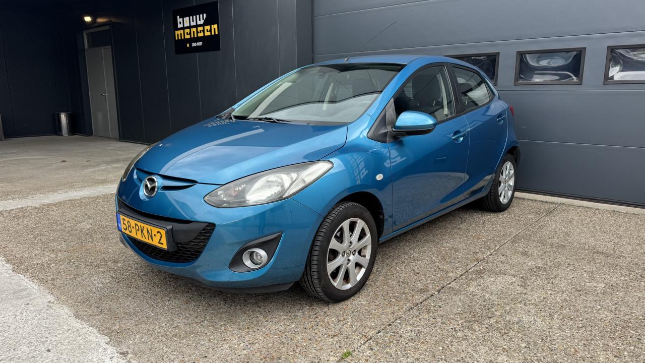 Mazda 2 1.3 GT-L 5DRS 2011 Blauw Airco Apk Nap Stoelverwarming