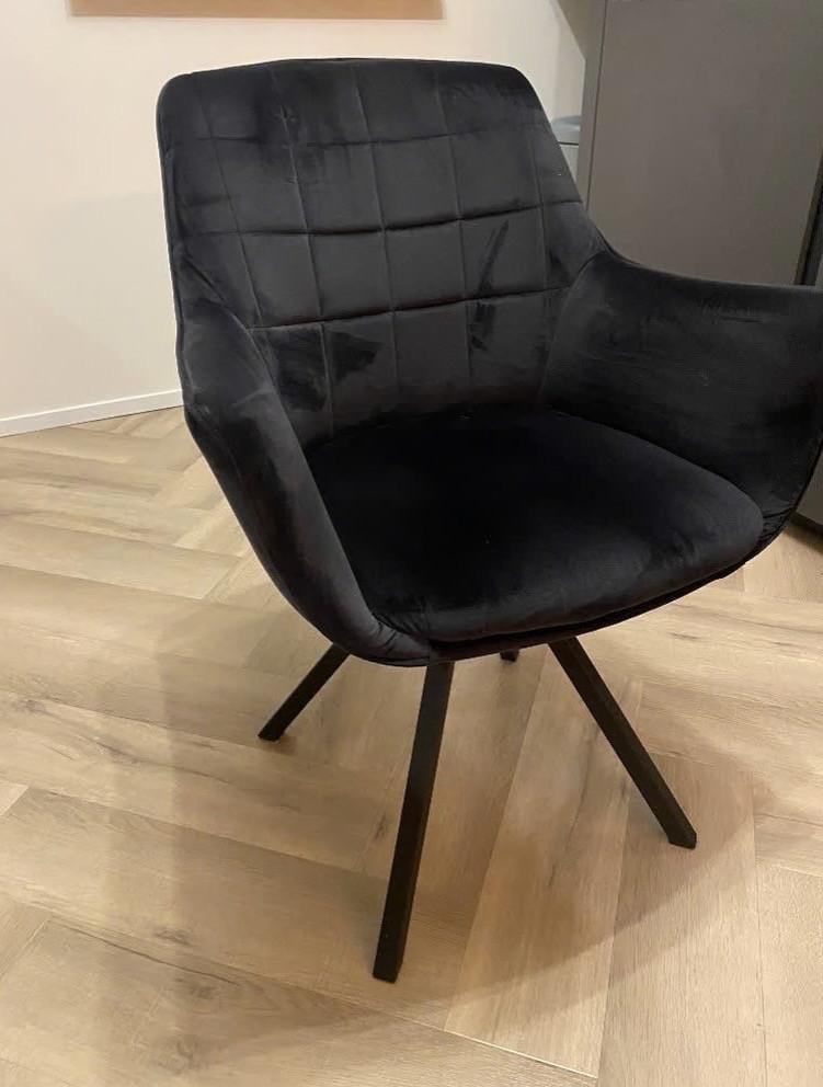 6 stijlvolle eetkamerstoelen – zwart