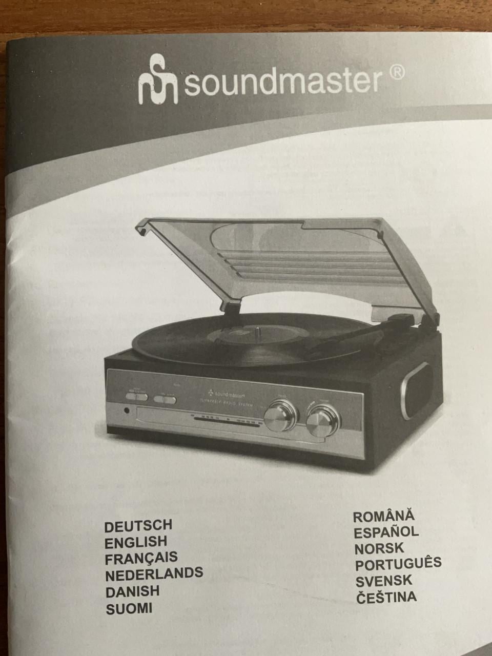 Soundmaster Platenspeler met Radio Systeem - Hout