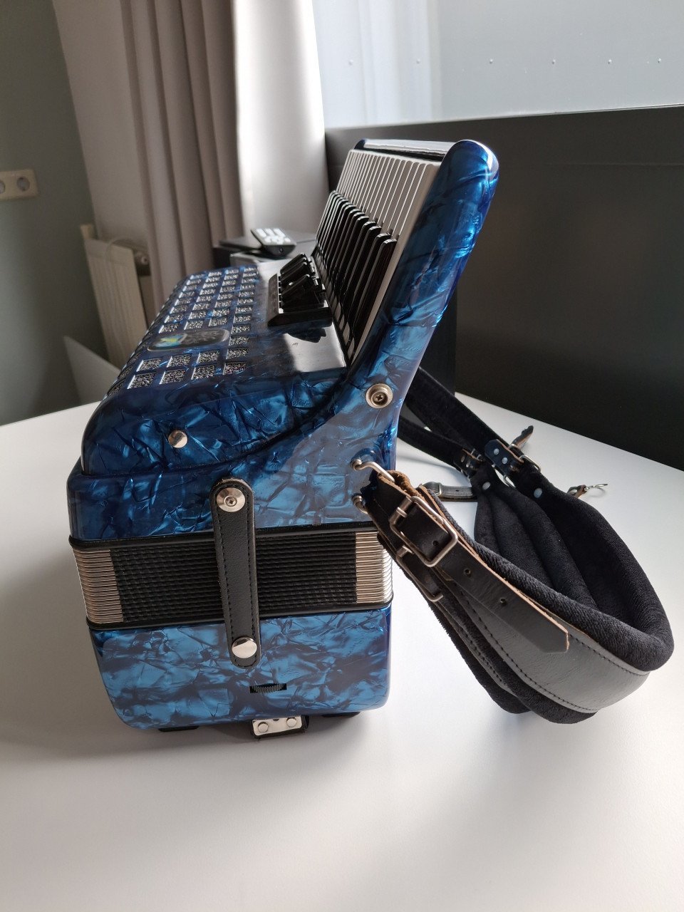 Accordeon 72 bas blauw
