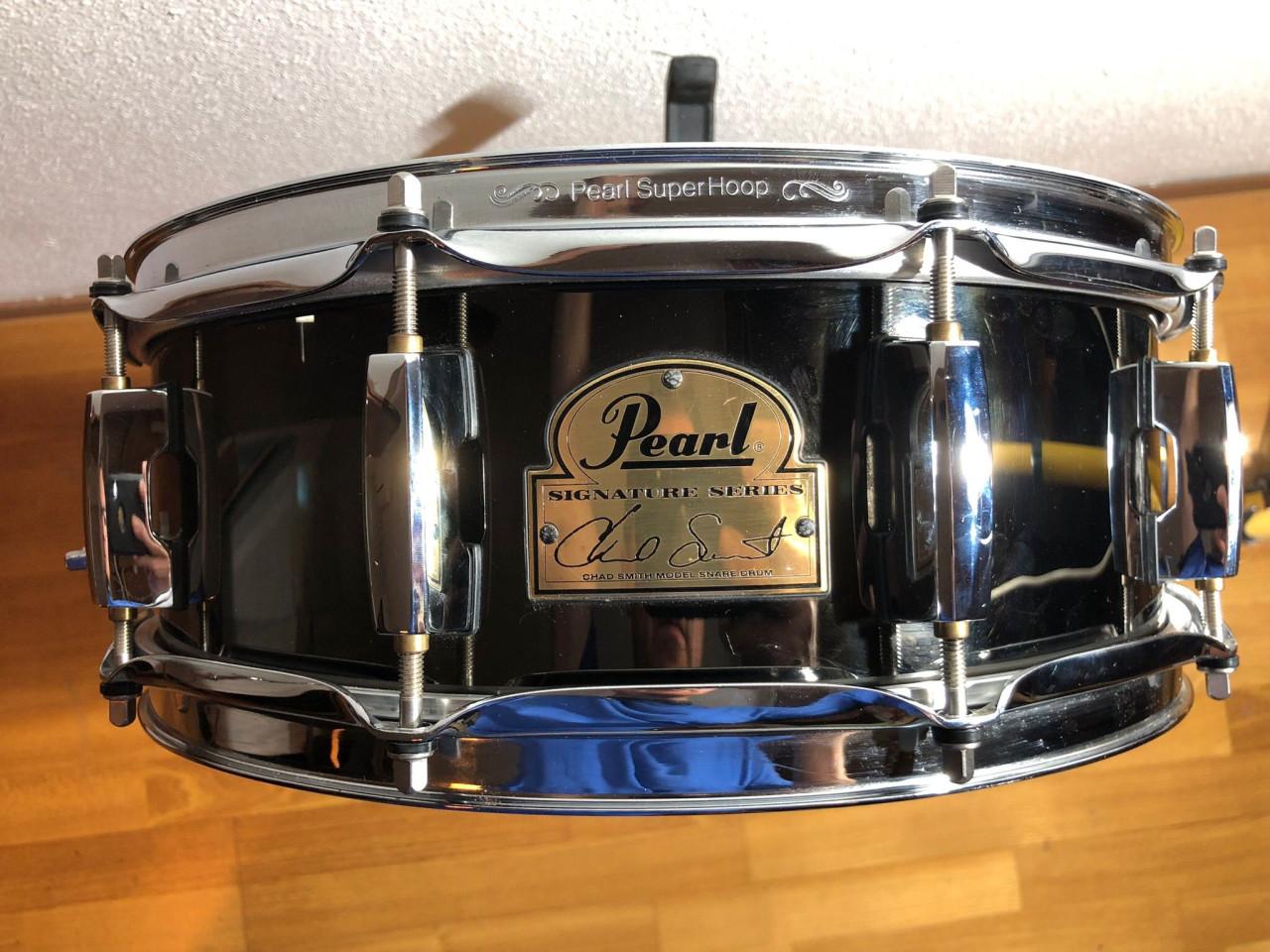 Pearle snare, Zildjian crash en Sabian China 18"