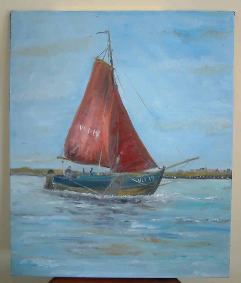 Hoogaars -hengst -botter schilderijen Jac Caljouw  Arnemuiden