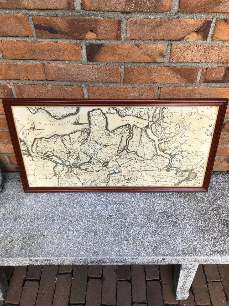 Lijst met vintage platte grond.