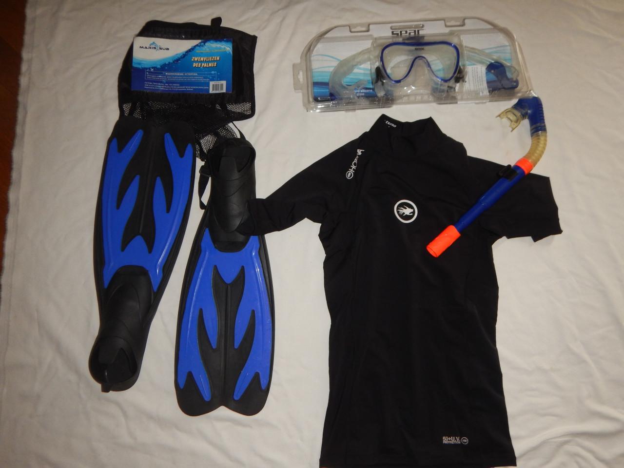 Snorkelset met snorkelshirt (Maat M)