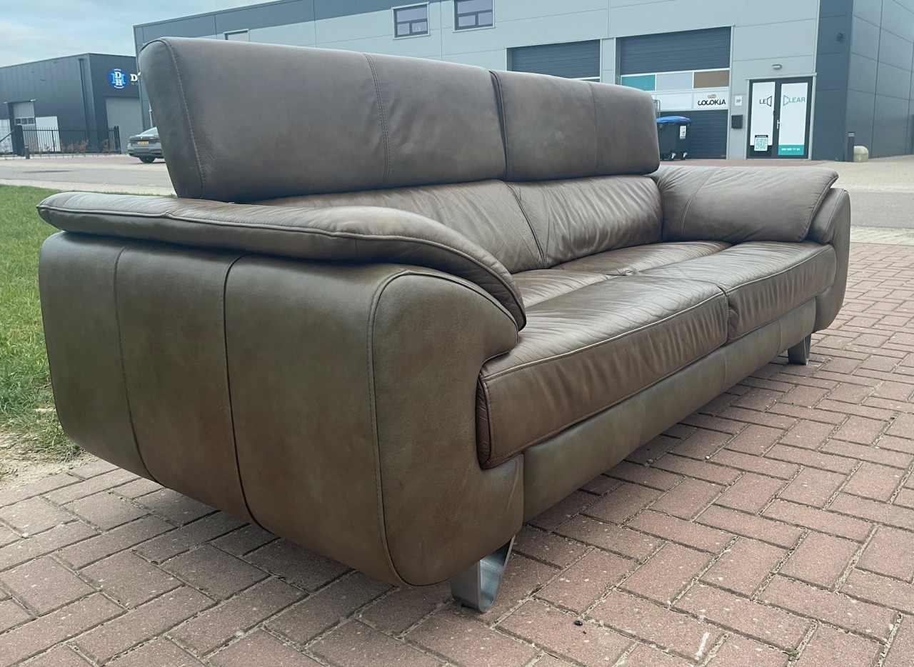 GRATIS LEVERING HEEL NL Henders & Hazel Echt Leer 3 zits Bank