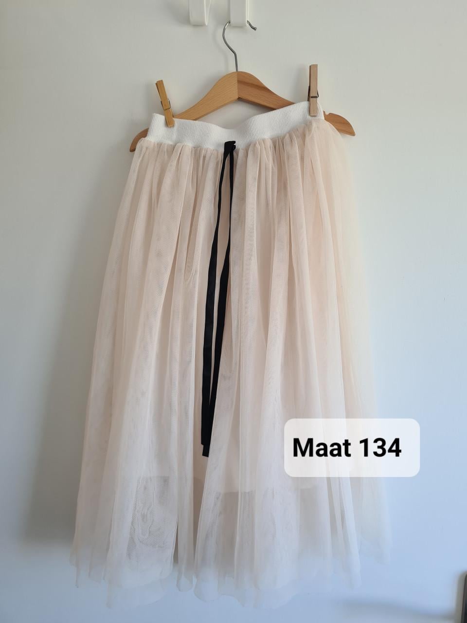 Ecru voile rok met onderrok van Colorful Childhood  Mt 134