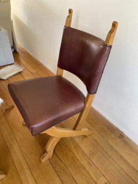 Licht eiken eetkamer stoelen