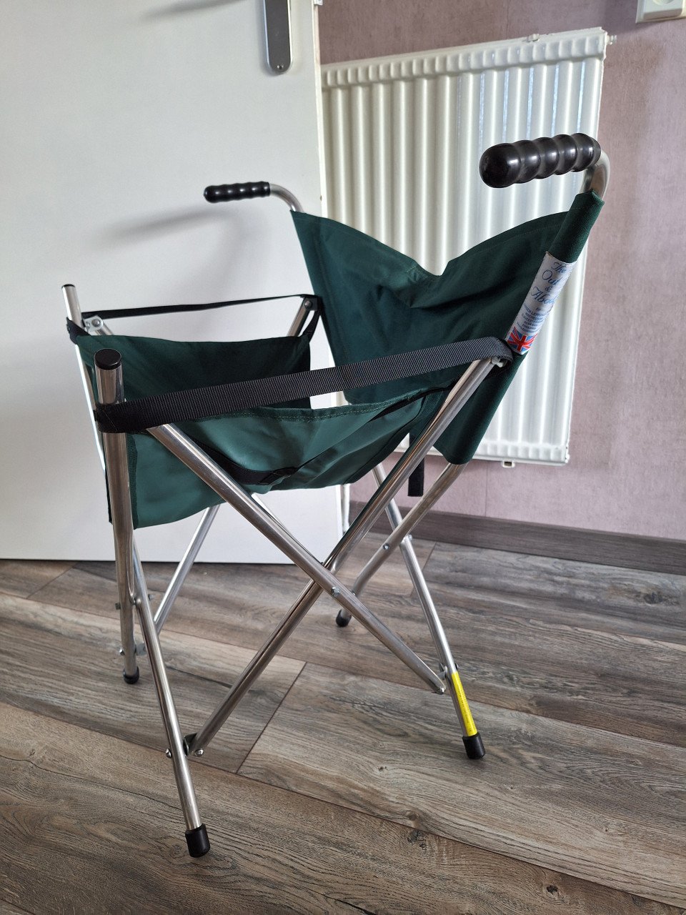 Vis stoeltje,  inklapbaar.  Aluminium frame