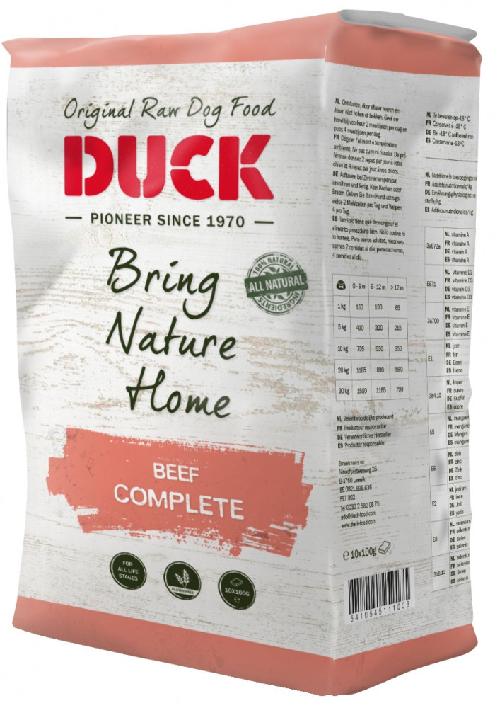 Barfmenu en Duck diepvriesvoer