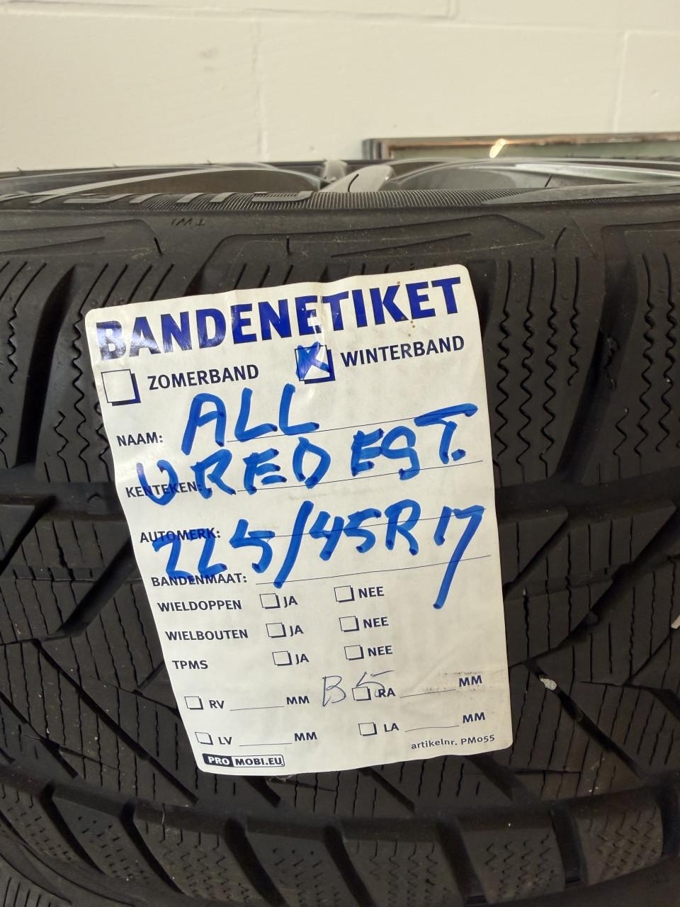 Complete 17 inch Borbet winterset – Vredestein – 225/45 R17 – Audi/VAG