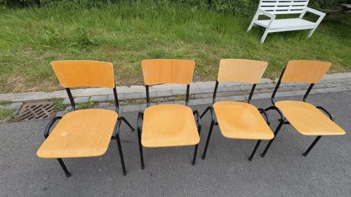 Vintage stoelen kantine stoelen opstabelbare stoelen