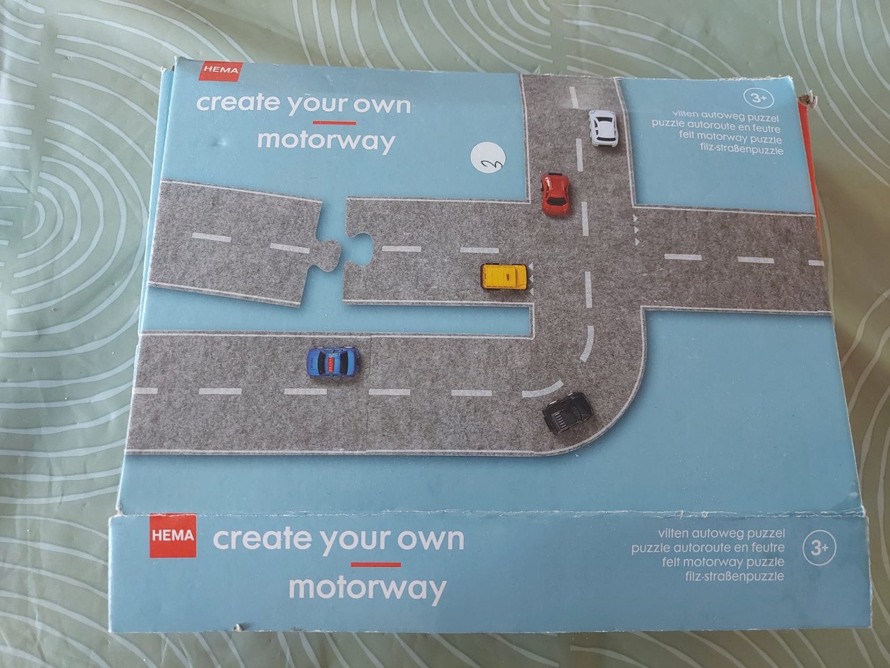 Z.g.a.n. HEMA autoweg puzzel puzzelstukken