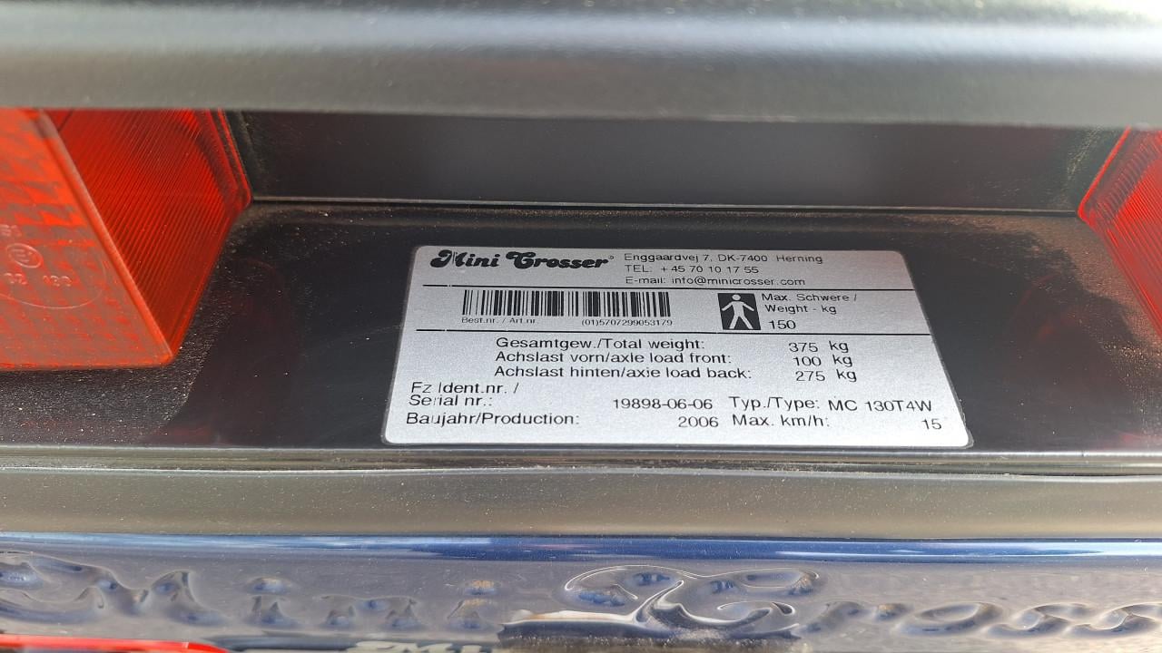 Gratis (?) scootmobiel Mini Crosser MC 130T (4 wiel)