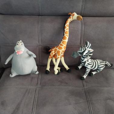 Knuffels Gloria, Melman en Marty uit film Madagascar