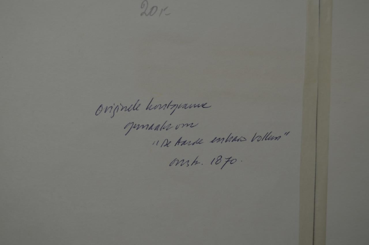 Kleine ets getiteld 'de Klapbank' Laplante ca. 1870