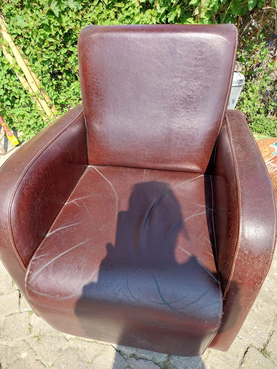 Fauteuil ( echt leer)