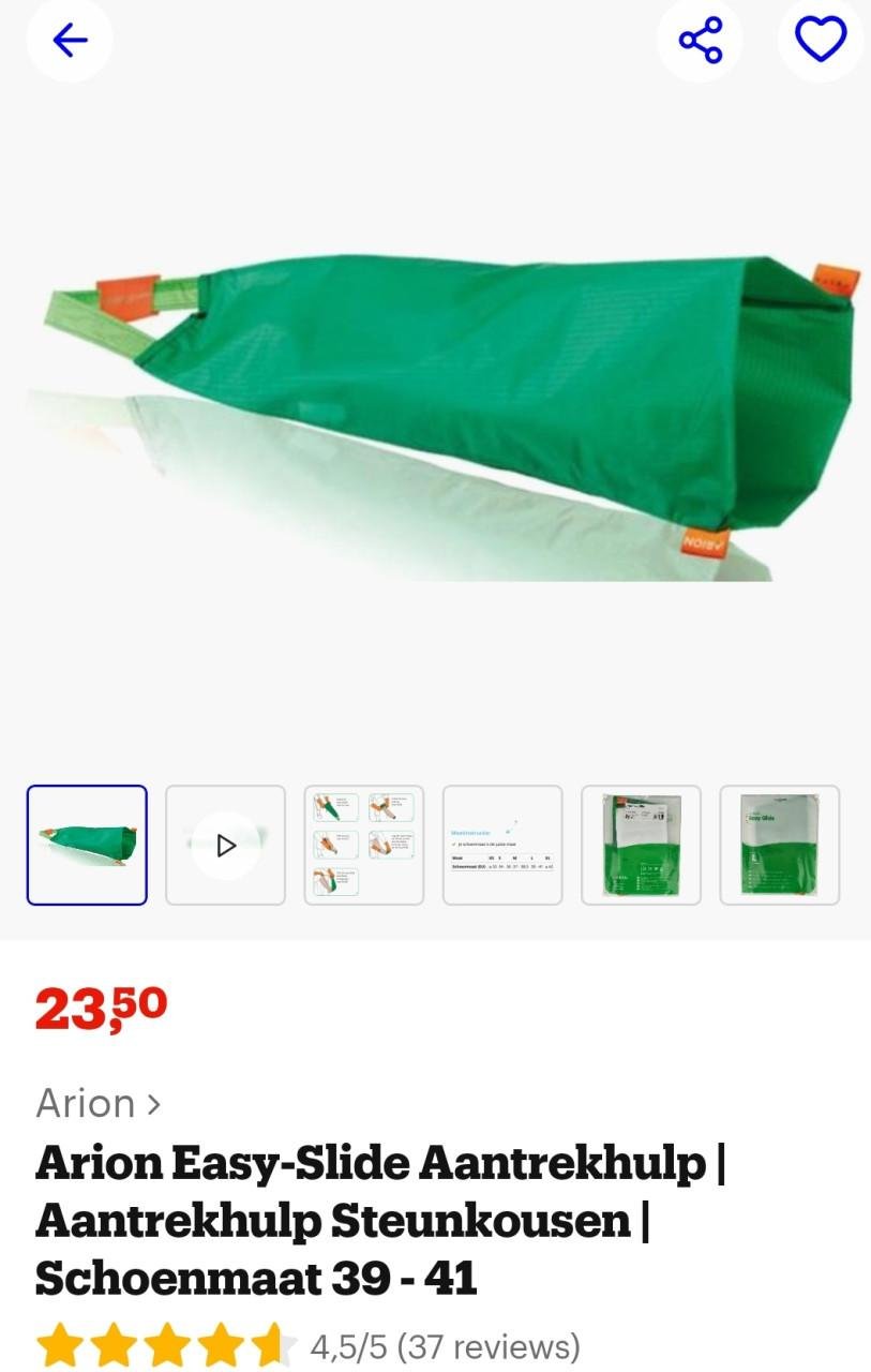 Aantrekhulp steunkousen Arion-Easy Slide aantrekhulp