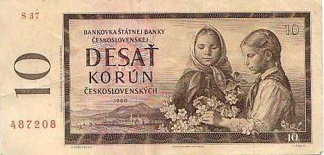 Biljetten Tjechoslowakije Gebruikt