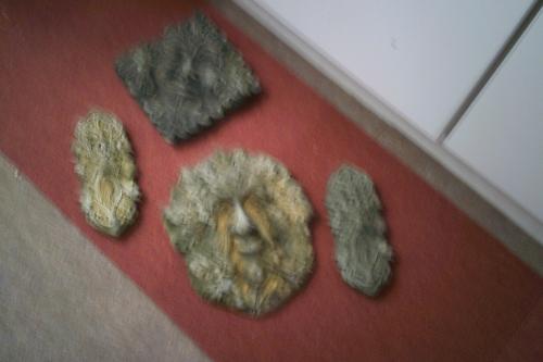 4 dlg set TUIN wandhangers - Green men - VORSTBESTENDIG.