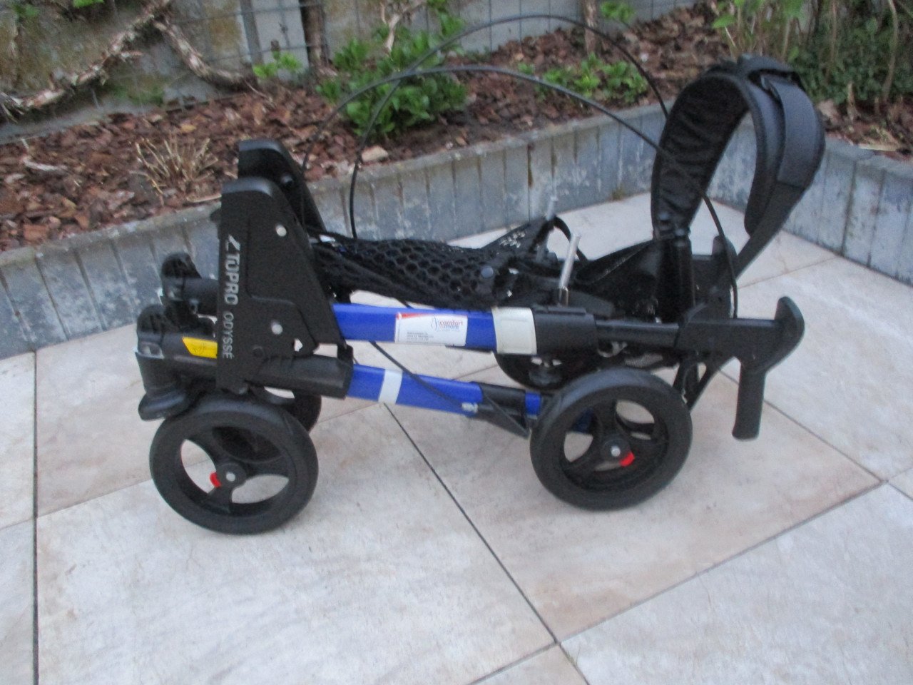 Zgan Topro Odysse dubbel opvouwbare lichtgewicht rollator met dienblad en