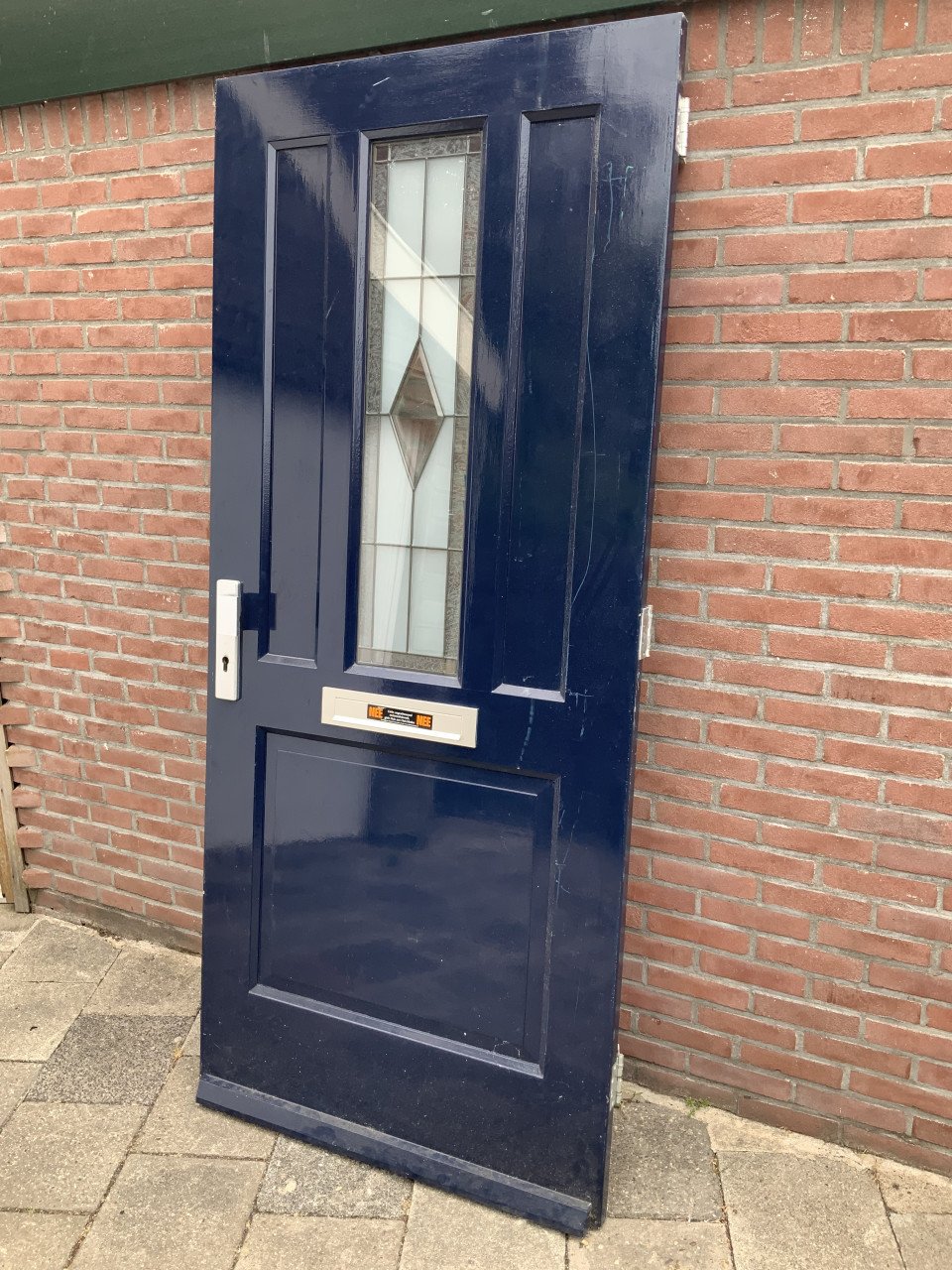 Voordeur met glas in lood