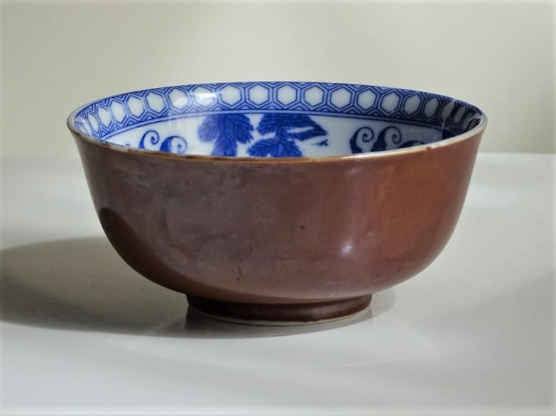 China Porselein Rijstkom Batavia Brown stijl Koi