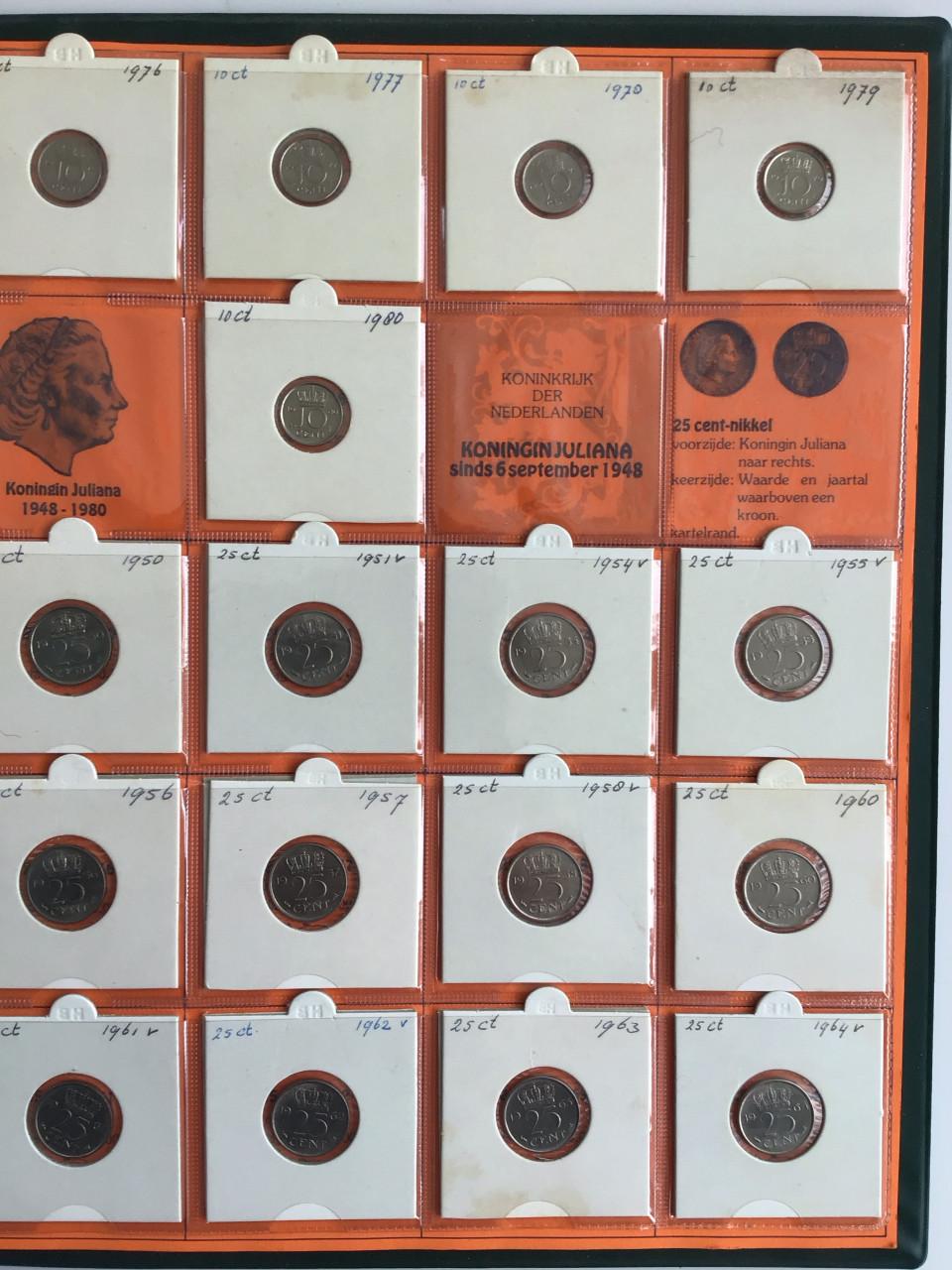 Munten album Koningin Juliana zonder zilveren munten