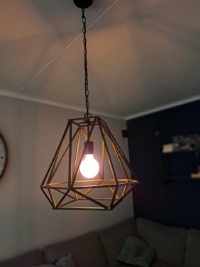 Mooie metalen hanglamp