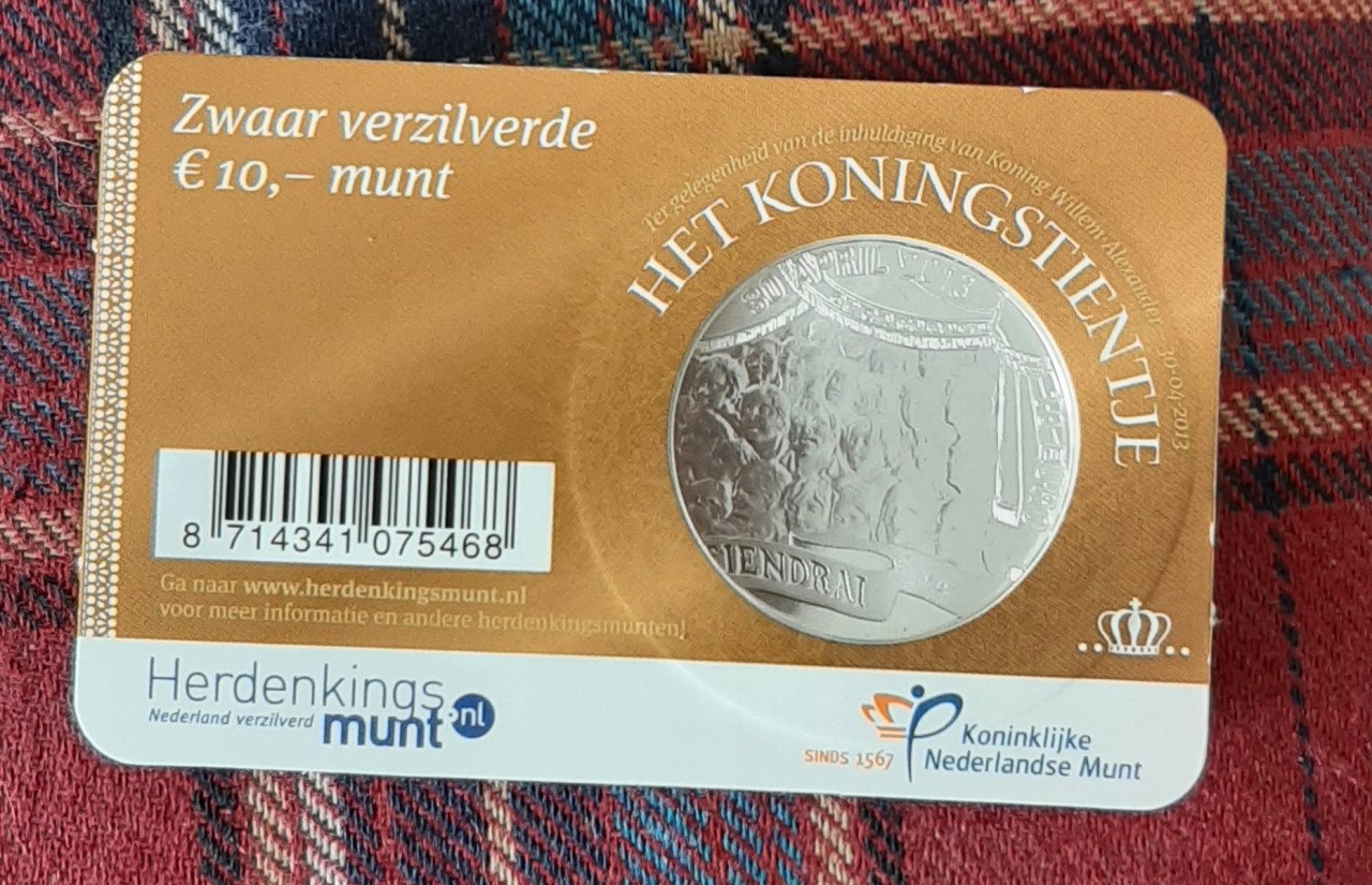 Zwaar verzilverde 10 euro munt