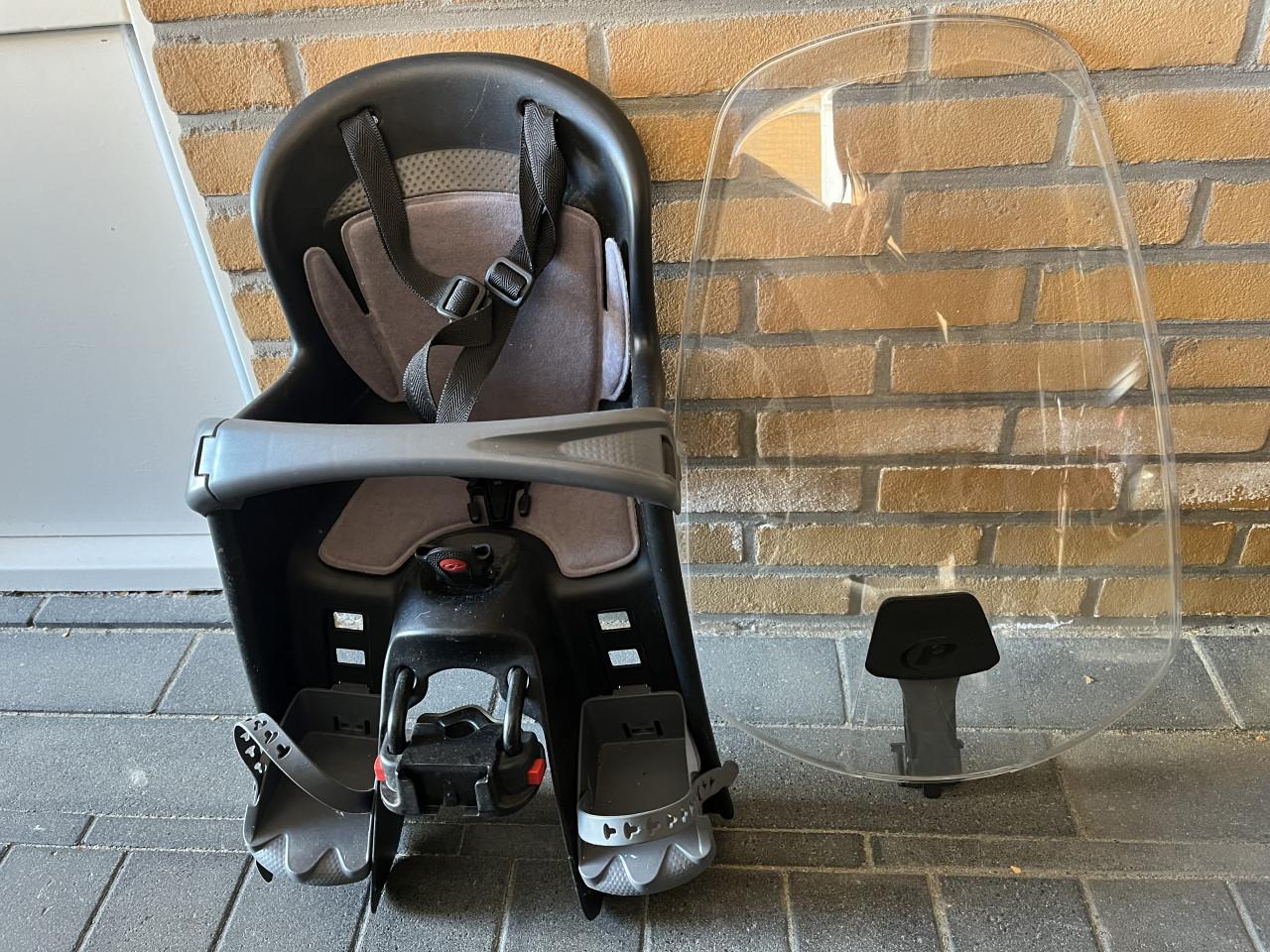 Fietsstoeltje + windscherm