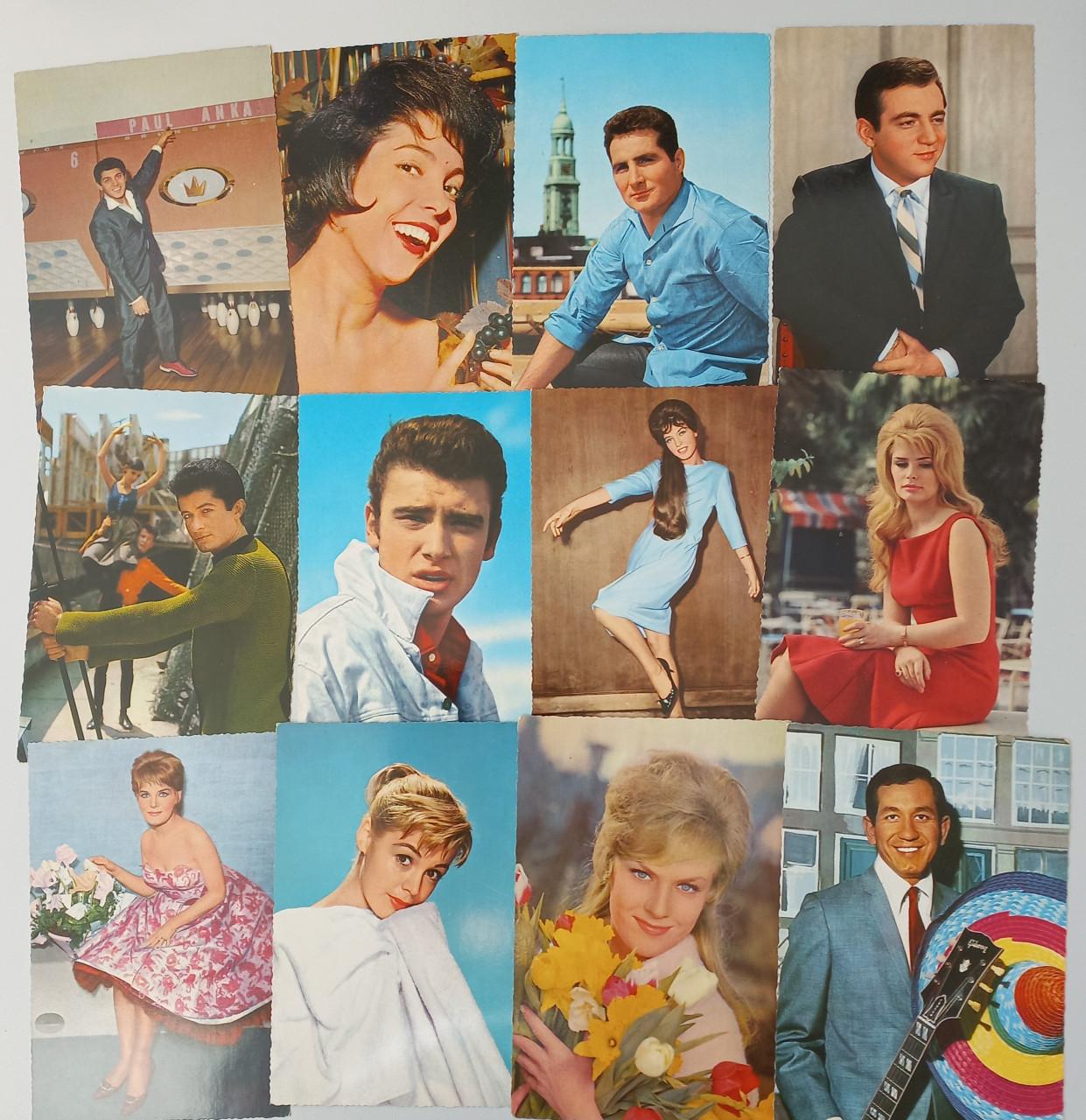 Oude ansichtkaarten filmhelden/zangers