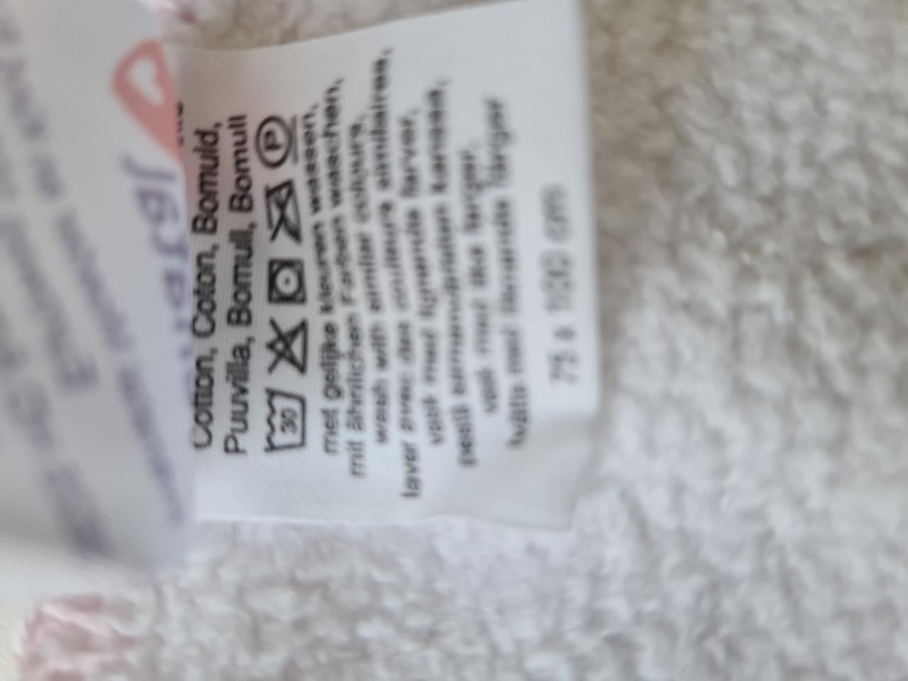 Roze / witte katoenen hartjes deken van Prenatal 90X70 cm