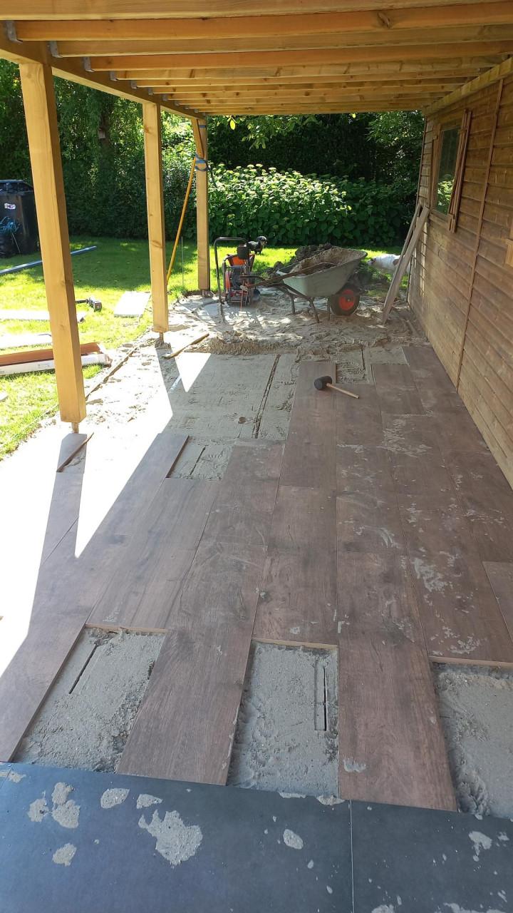 Terrastegels houtlook 20m2