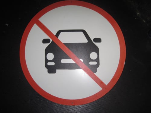 Verboden te parkeren , verkeersbord