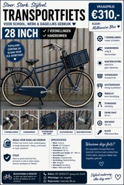 🚲 Cortina U4 Transportfiets – 28 inch – 7 versnellingen fr 50 cm