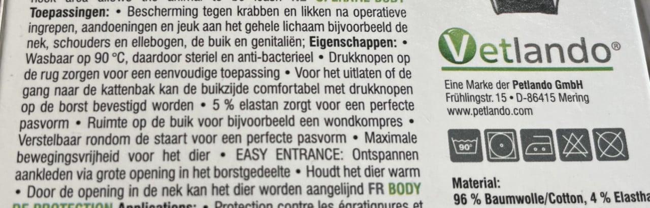 Bescherm body voor de hond