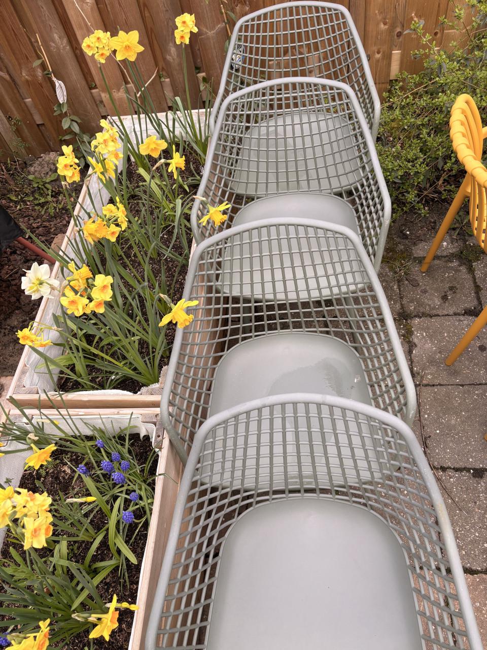 Tuinstoel 4 stuks groen