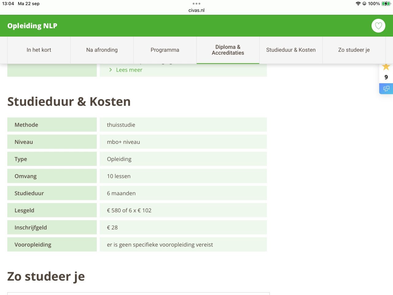 Thuisstudie NLP studieboek