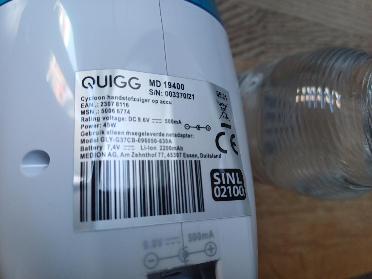 Als NIEUW: kruimeldief / handstofzuiger op accu