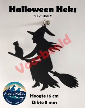 Halloween Heks decoratie (3D print file)