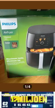 Philips xxl airfryer met grillpan gebruikt maar schoon