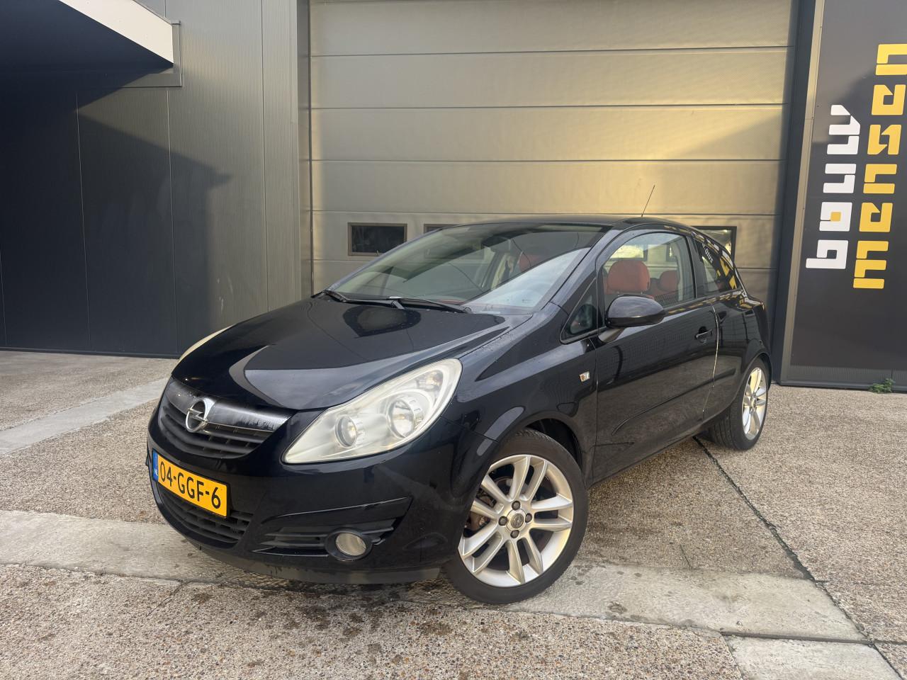 Opel Corsa 1.4 16V 66KW 3DRS 2008 Zwart Airco Apk Cruise Nap