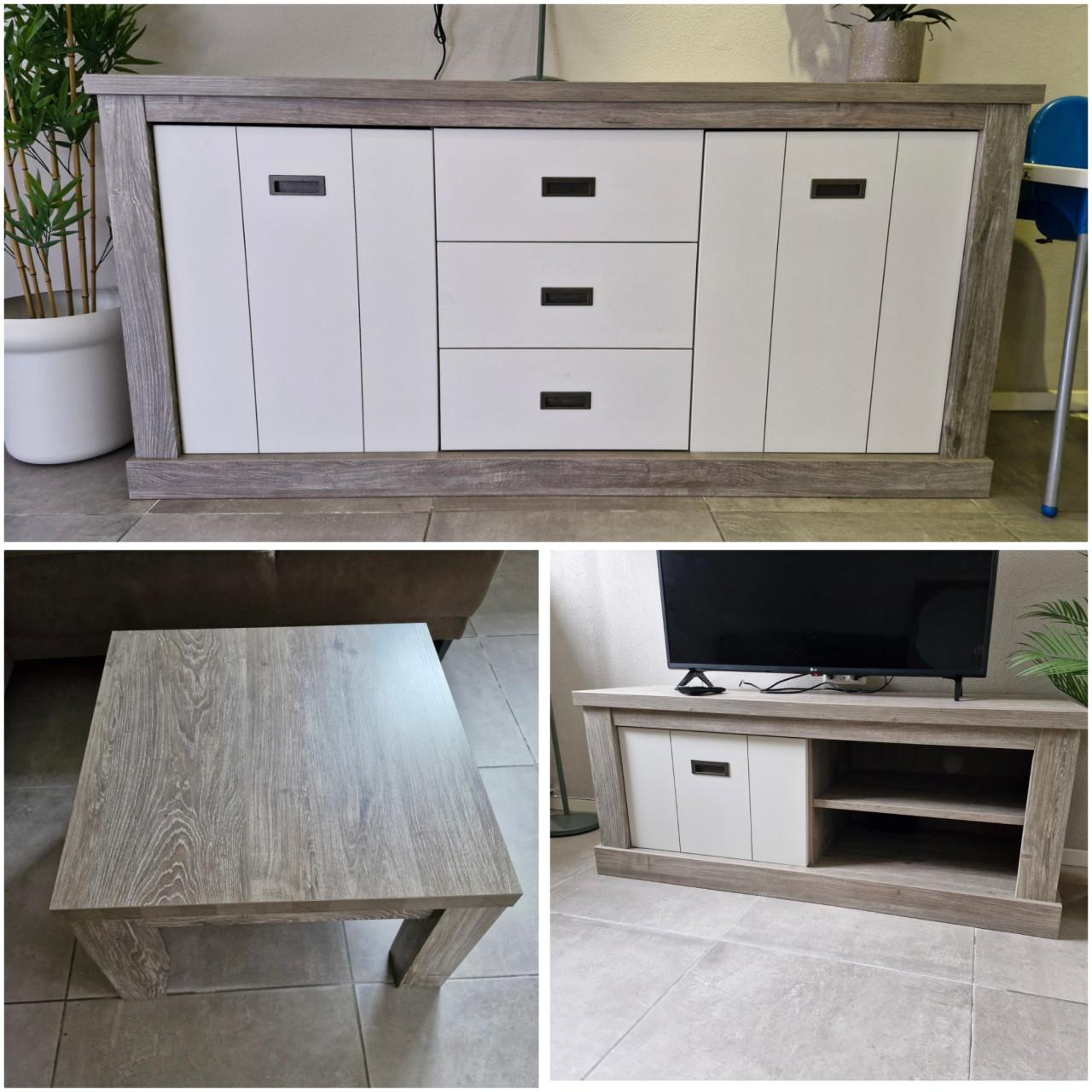 Meubelset (Salontafel, dressoir, TV-meubel)