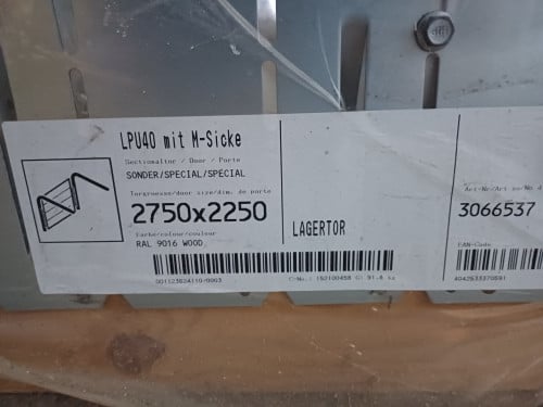 Sectional deurelementen