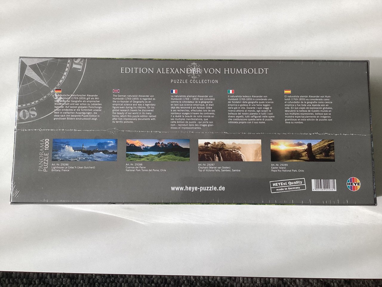 Panoramapuzzel. Afb. Nationaal Park del Paine. Chili. AFM. 32,8x94,5 cm.