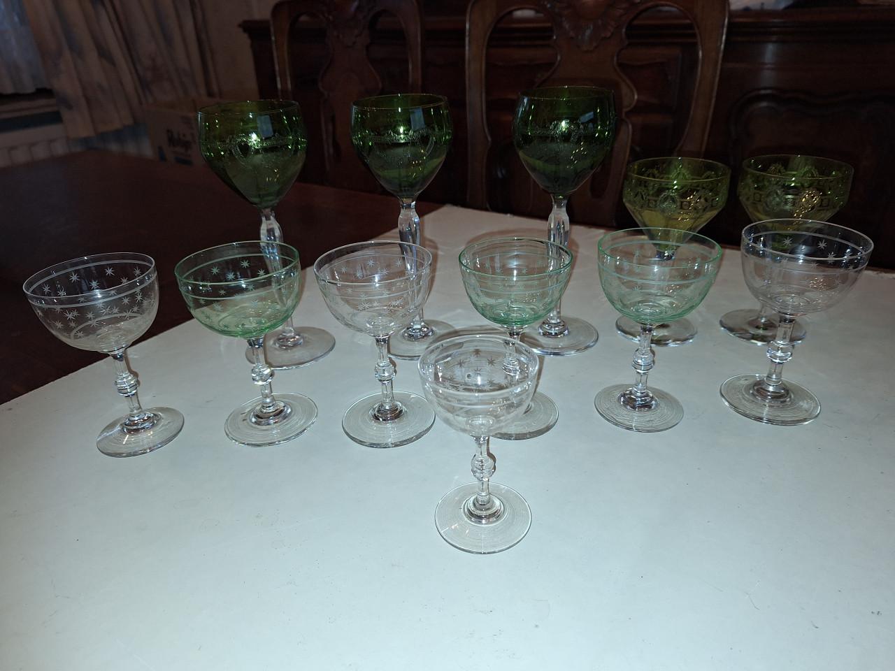 Diverse kristallen glazen