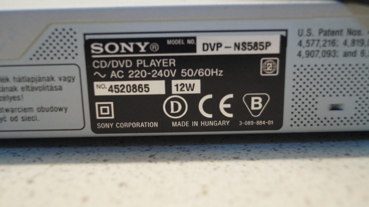 Sony DVP-NS585P CD/DVD speler