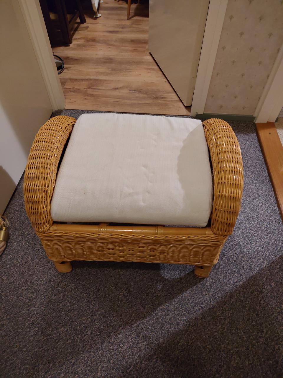 Vintage rieten stoel