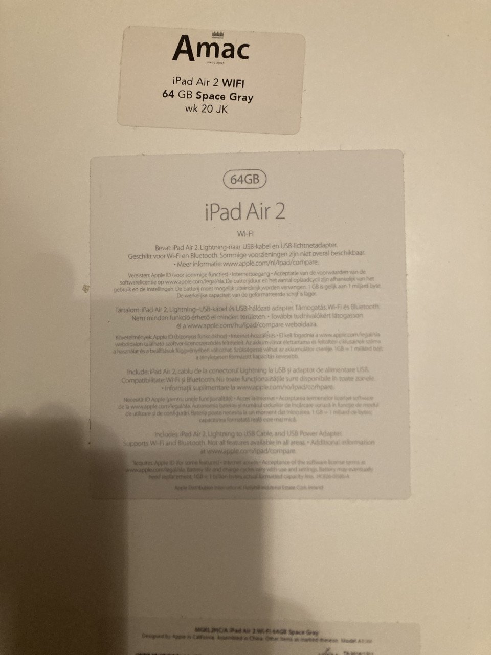 I-Pad Air 2 (2014 / A1566)