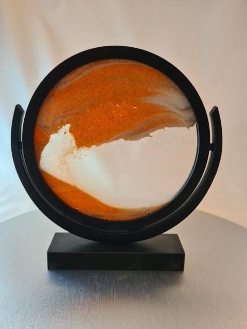 Zandloper in schilderijvorm